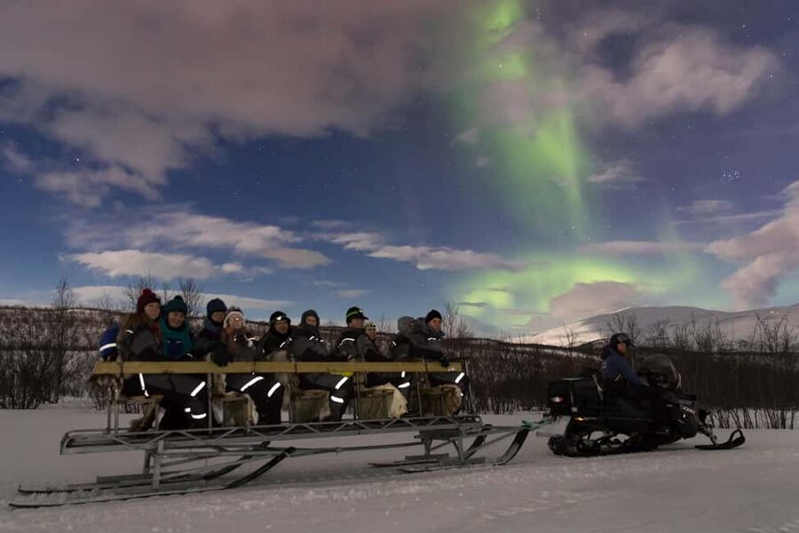 Aurora Snowmobile Sled Tour - The sled ride: warm gear, slow driving, and Arctic quiet