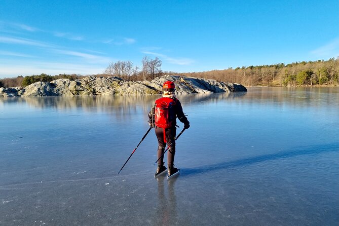 Nordic Ice Skating on a Frozen Lake in Stockholm - Skating the frozen lake loop like a beginner, not a pro