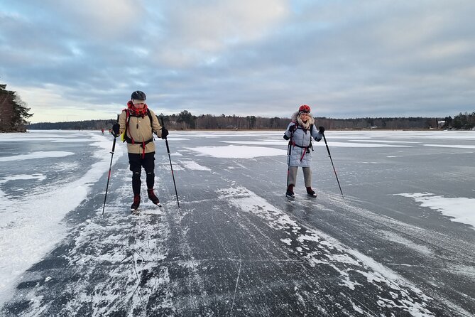 Nordic Ice Skating on a Frozen Lake in Stockholm - Getting on the ice: safety talk first, support built in