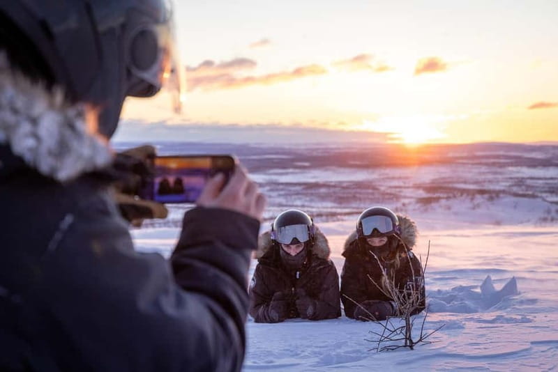 Once-in-a-lifetime Snowmobile Safari to Lapland Viewpoint - A premium snowmobile safari that focuses on riding, not chaos