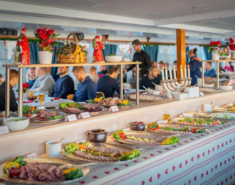 Stockholm: All-You-Can-Eat Christmas Buffet Cruise Livemusic - The all-you-can-eat buffet: Swedish Christmas classics, plus a seafood spread