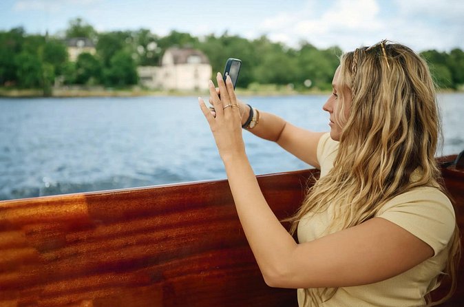 Stockholm Archipelago Tour by Classic Wooden Boat with Guide - Nacka Strand, Bergs Oljehamn, and the Rainbow sculpture moment