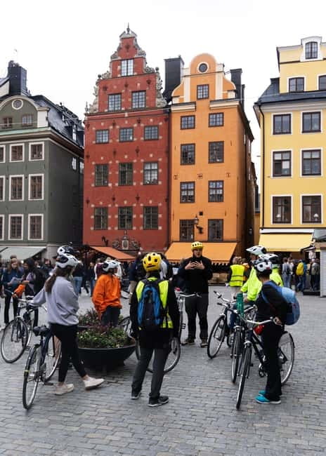 Stockholm: Guided Bike Tour - Gamla Stan: cobbled streets, colorful buildings, and a real orientation