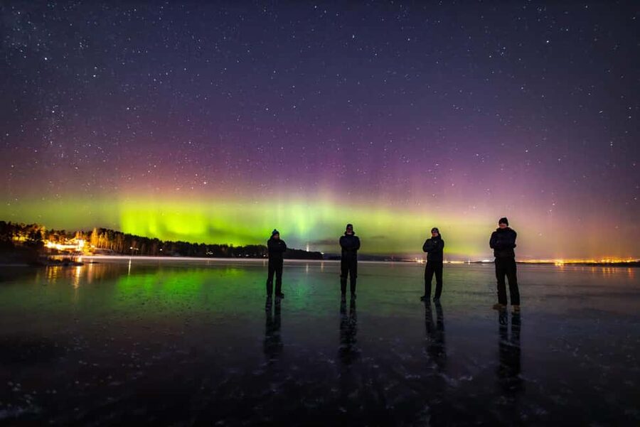 Stockholm: Ice Skating with fire & chance of Northern Lights - How the 3.5 hour plan flows, from ice check to solo laps