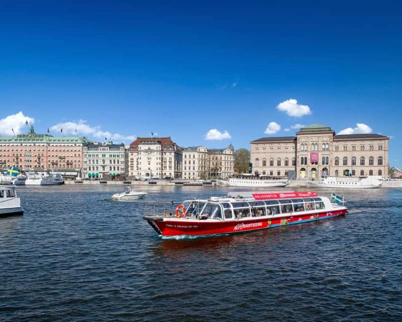 Stockholm waterfront from a canal boat
