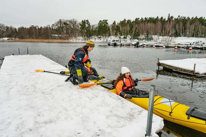 Stockholm: Winter Kayaking, Swedish Fika, and Hot Sauna - Swedish fika outdoors, plus how sauna and polar plunge change the mood