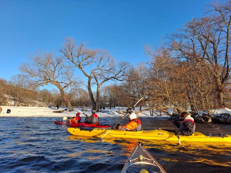 Stockholm: Winter Kayaking Tour through the City Centre - Getting fitted in dry suits and winter gear