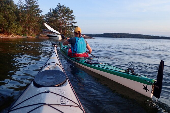 Sunset kayak tour with fika on Stockholms lakeside - A 5-hour flow you can actually plan around